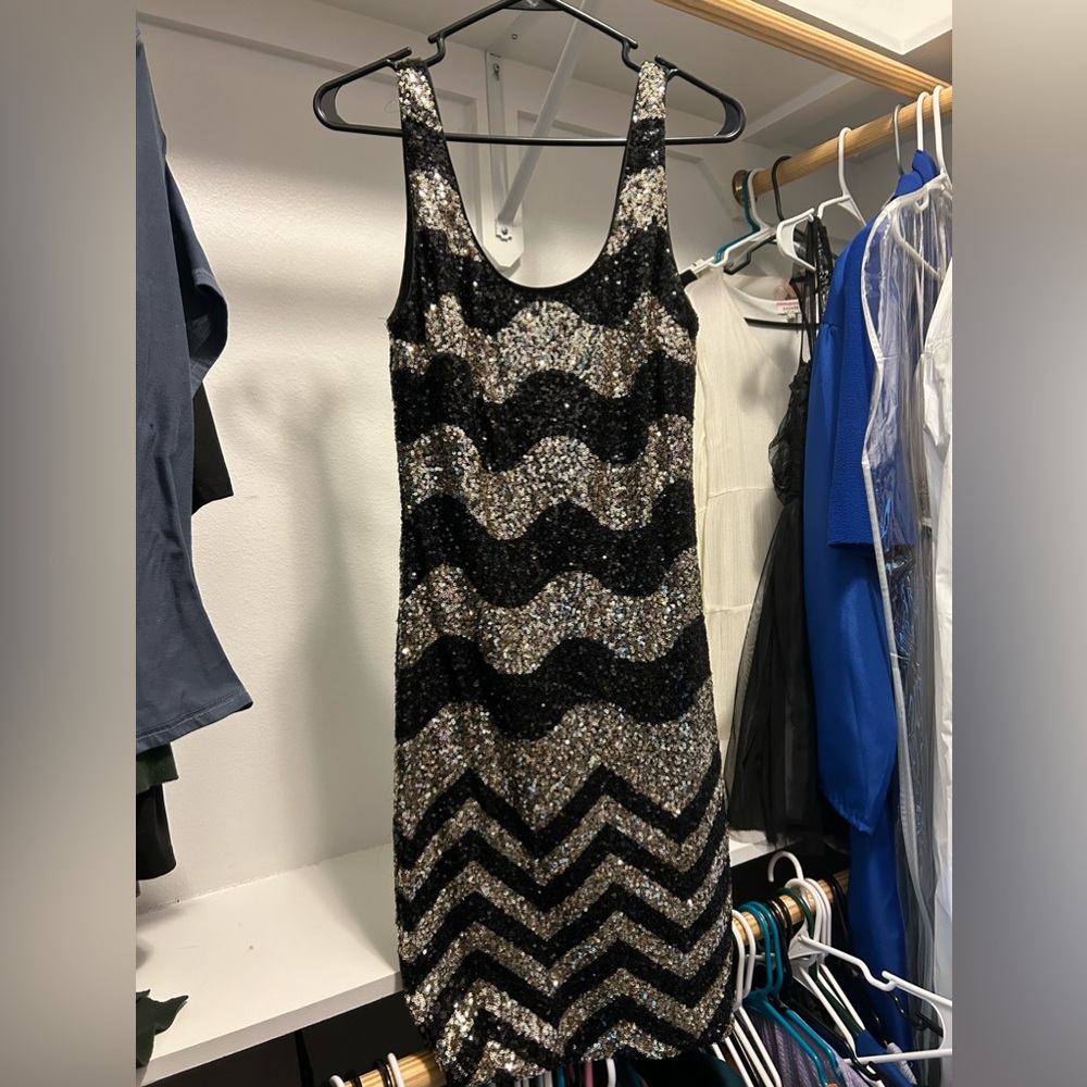Bebe Black & Gold dress